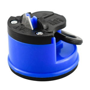 Afilador de cuchillos portátil con ventosa, herramienta de afilado manual de acero inoxidable de múltiples granos para cuchillos de cocina, diseño duradero - Product Image 1