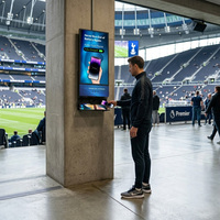 Máquina Publicitaria Vertical con Cargador de Teléfonos, Estación de Carga para Celulares en Centros Comerciales, Aeropuertos y Hoteles