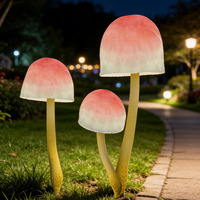 LED Simulations-Pilzlampe IP65-Zertifiziert Leuchtende Mädchenrosa Modellierung Dekorative Garten- und Sehenswürdigkeiten-Beleuchtung für Kulturtourismus