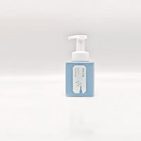 Flacon pompe cosmétique en plastique PET rond bleu en mousse carrée, nouveau design, pour gel douche et lotion