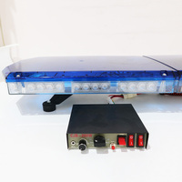 BIAOCHI 47'' 120cm Blaue LED-Warnleuchte für Krankenwagen, Dachmontage, 12V Sirenen-Lautsprecher, Alarm, Notfall-Blinklicht für Fahrzeuge