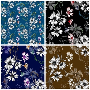 Polyester Dệt Crepe Voan Thời Trang 75D Tay Cảm Thấy Mềm Áo Sơ Mi Hoa Thiết Kế In S190191 Quần Áo Chất Liệu Váy Vải - Product Image 6