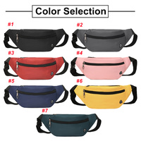 Sac banane unisexe personnalisé avec logo, en nylon imperméable, idéal pour la course, fermeture éclair, forme oreiller – Vente en gros