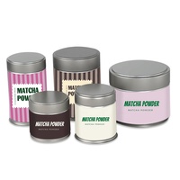 Boîte en fer blanc de luxe imprimée sur mesure, de qualité alimentaire, hermétique, avec valve de dégazage, pour thé matcha, café, thé et chewing-gum