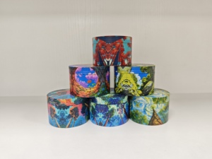 Round Zinc Alloy Manual Modern <b>Herb</b> <b>Grinder</b> 63mm with Full Printed Art Design for Accessory - Product Image 1