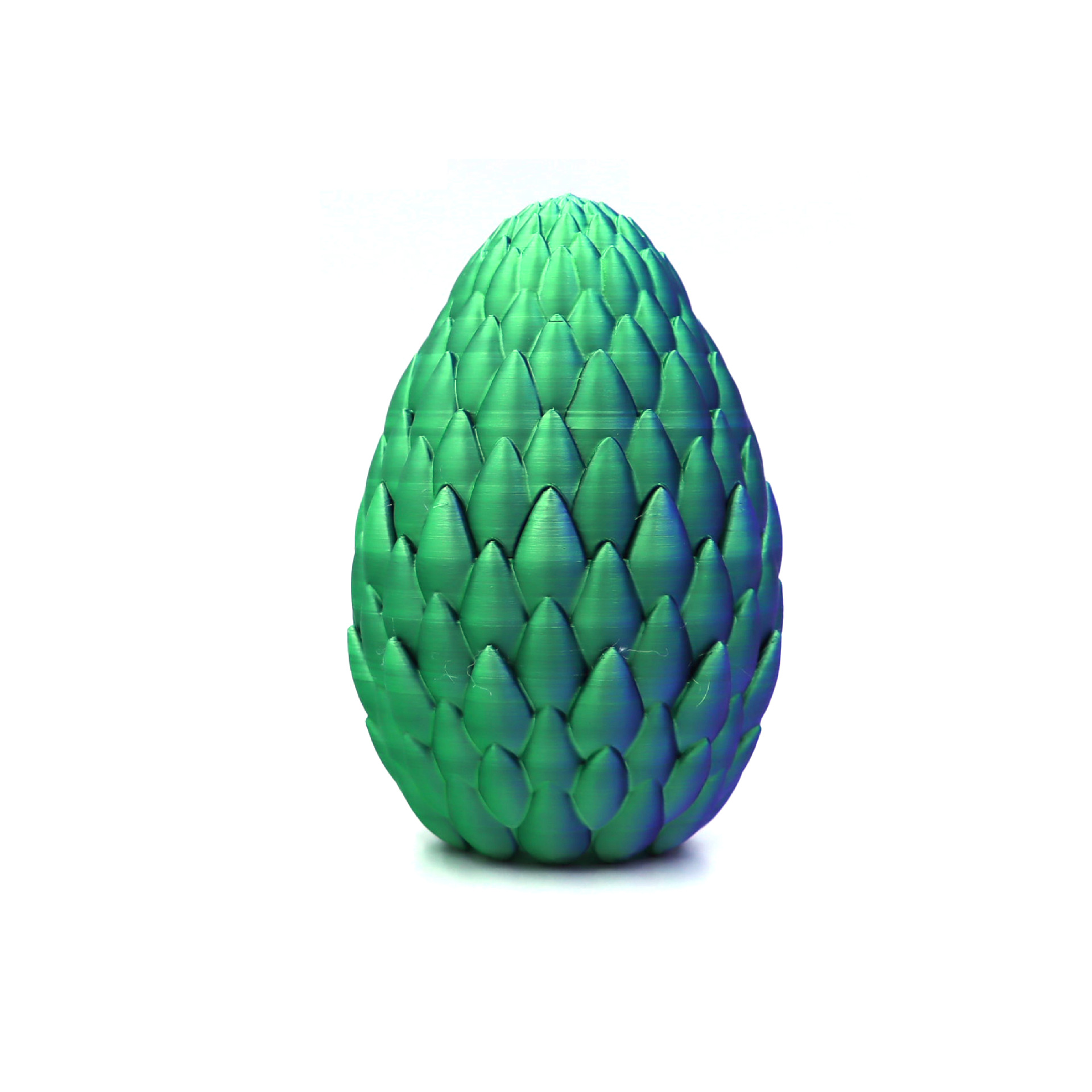 Huevo de dragón de 14 cm con escamas - Azul verdoso láser