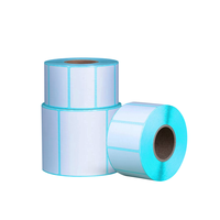 Label Stiker Perekat 50*30mm, 1500 Label/Roll, Label Pengiriman Barcode Kertas Thermal untuk Printer Thermal, Laris Terjual
