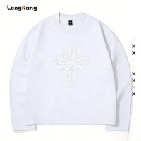 T-shirt unisexe surdimensionné 250G pour l'été, avec logo brodé personnalisé, impression numérique, doublure tricotée, coupe ample, mode éco-responsable