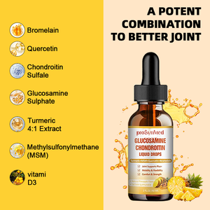 Doğal Glukozamin Kondroitin <span class=keywords><strong>MSM</strong></span> Sıvı Damlaları, Eklem Desteği Kıkırdak Sağlığı için Zerdeçal ve Bromelain İçerir, Vejetaryen Dostu - Product Image 5