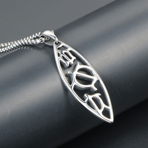 Japanese Korean Style Minimalist Hollow Leaf <b>Titanium</b> Steel Necklace Fashionable Women's Pendant Jewelry SP781 - Product Image 4
