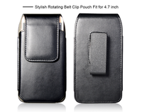 Étui de téléphone universel en PU avec clip ceinture, support antichoc et béquille, designs personnalisés, plusieurs couleurs, ajustement parfait à 100 %
