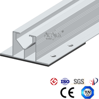 ARTSIGN AL6005-T5 Mini Solar-Montageschiene Anpassbare Kurze Aluminium-PV-Stützprofil für Trapezförmige Metalldächer