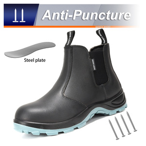 Botas de Seguridad de Trabajo Unisex con Certificación CE, Corte Alto, Impermeables, con Puntera de Acero, Transpirables, de PU y Goma, Antideslizantes, Anti-Impactos y Anti-Pinchazos - Product Image 3