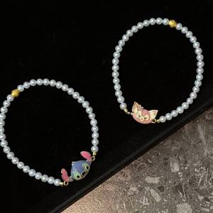 Cartoon Animal Shaped Freshwater Pearl Bracelet Fashion Charm <b>Jewelry</b> New From for Ali <b>Stitch</b> Anime <b>Jewelry</b> Collection - Product Image 2