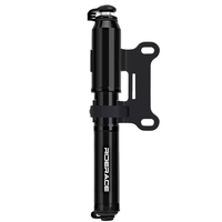 Pompe à vélo portable Riderace, mini pompe à air manuelle haute pression pour ballons, vélos de montagne, vélos de route, valve Schrader, alliage d'aluminium