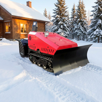 Déneigeuse sur chenilles télécommandée à moteur diesel 15 CV 195F, largeur 120 cm