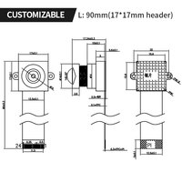 Seguimiento ocular 2K YUV 60fps Enfoque fijo 5MP Sensor AR0521 Módulo de cámara interfaz mipi