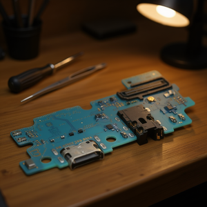 Connecteur de charge USB Type C Samsung Galaxy A305F avec câble flexible pour prise audio pour A30 2019 - Product Image 3