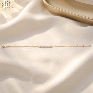 Últimos Productos, Pulsera de Cadena Hecha a Mano para Uso Diario, Joyería de Oro Rosa Sólido de 18K, Pulsera Brillante con Diamantes Naturales Reales - Product Image 5