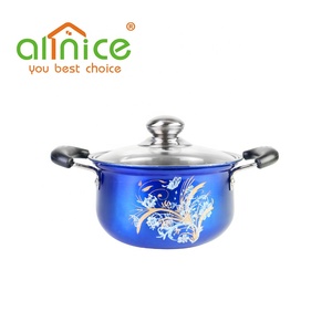 Bộ Nồi Nấu Ăn Inox 410, Nồi Nấu Súp Họa Tiết Hoa Và Bếp Có Nắp Thủy Tinh - Product Image 2