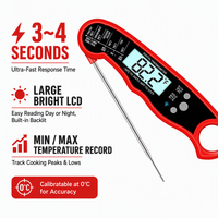 Thermomètre numérique étanche pour viande, lecture instantanée, écran LCD, acier inoxydable, OEM ODM, pour barbecue, lait, café, cadeau promotionnel