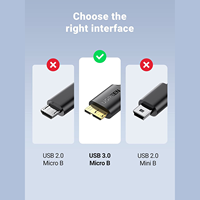 Cable Micro USB 3.0 UGREEN, Cable USB 3.0 Macho a Micro B, Velocidad de Transferencia de 5 Gbps
