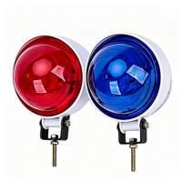 Feu de signalisation LED stroboscopique 12W rouge et bleu, lampe de détresse, boîtier ABS, IP65, support en acier inoxydable, lumière de sécurité pour chariot élévateur et VTT