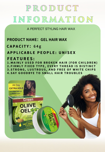 <span class=keywords><strong>Cire</strong></span> coiffante texturisante à l'huile d'olive, tenue extra longue durée toute la journée, pâte transparente délicate, non grasse, <span class=keywords><strong>sans</strong></span> résidus, pour gel capillaire - Product Image 3