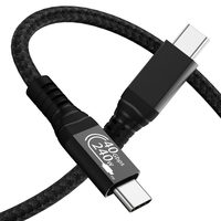 Cable USB4 Compatible con Pantalla HD 8K, Transferencia de Datos de 40 Gbps, Carga de 240W, Cable USB C a USB C para Teléfono, Laptop y Monitor
