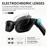 Lunettes Intelligentes Électrochromiques IA T200c Fashion Explosions : Traduction Multilingue en Temps Réel, Enregistrement Photo/Vidéo HD, Appel