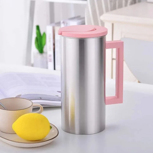 เหยือกสแตนเลส 1.6 ลิตร ขวดน้ำอเนกประสงค์สำหรับใช้ในบ้าน กาต้มน้ำชา เหยือกโลหะสำหรับงานปาร์ตี้ แคมป์ปิ้ง ครัว ท่องเที่ยว ใส่นม - Product Image 3