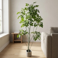 Arbre artificiel Ficus sur mesure OEM du fabricant, verdure artificielle Ficus avec pot, plante artificielle pour la décoration
