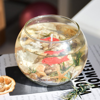 Wohnungsdekoration Maßgefertigte Gel-Wachs Duftkerze Farbenfrohe Ozean-Seelandschaft Muschel-Glas Fischglas Handgemacht Feiertags-Diwali-Dekoration