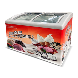 Réfrigérateur-congélateur commercial pour glaces et sorbets, mini-vitrine réfrigérée pour supermarchés - Product Image 3