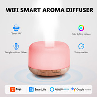 LEDEAST S05ML Tuya Smart 500ML Huile essentielle de grain de bois Humidificateur d'air ultrasonique Diffuseur d'arômes