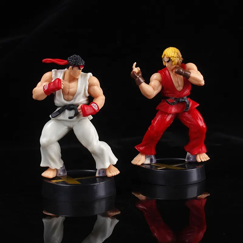 Anime Ken Masters Hoshi Ryu Figura de ação PVC Brinquedo bonito Street Fighter Jogo Bonecas Decoração de quarto Presente de aniversário para meninos