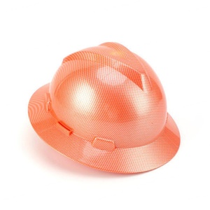 หมวกนิรภัยสีส้มแบบ V ไม่มีร่อง 6 จุดยึด สำหรับงานก่อสร้าง - Product Image 2