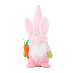 Decoraciones de regalo de Pascua personalizadas, decoraciones navideñas de conejo de primavera, sombrero de flores de dibujos animados, gnomos de conejito de peluche con Orejas de conejo - Product Image 2