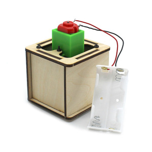 Kit d'aspirateur simple en bois pour enfants, expérience scientifique, jouet éducatif, modèle à assembler soi-même, 7-9 ans, alimenté par batterie - Product Image 1