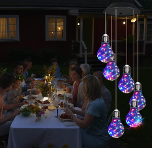 Campanas de Viento Solares con 6 Bombillas de Vidrio con Efecto Craquelado y 30 Luces LED de Alambre de Cobre <span class=keywords><strong>para</strong></span> Exteriores, Ideales <span class=keywords><strong>para</strong></span> Decoración de Patios - Product Image 4