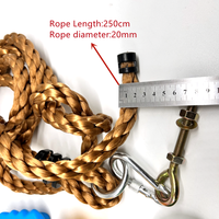 Kit de supports d'escalade de 25 pièces avec poignées et matériel de montage, corde nouée