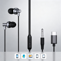 Câble audio Type-C pour écouteurs avec fonctions de contrôle audio (lecture/pause/appel), étanche IPX-4, longueur de cordon 1,2 m, vente en gros