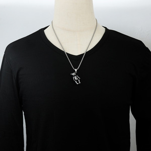 จี้ตุ๊กตาหมีสแตนเลสสร้อยคอสไตล์การ์ตูนของขวัญเครื่องประดับ 12071 - Product Image 3