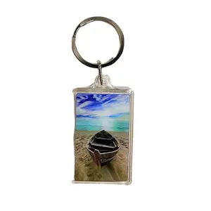 200 designs Custom print 3d lenticular plastic acrylic 3d beautiful keychain China factory