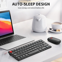 Set Keyboard dan Mouse Nirkabel Mini 2.4G Baru untuk Android Desktop Laptop PC TV Box