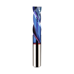 CNC 4mm 6mm hai sáo xoắn ốc lên và xuống nén cuối nhà máy cho gỗ 1/4 Carbide cắt endmill 2F 3/8 Bộ định tuyến nén bit - Product Image 5