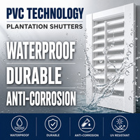 Fabrication sur mesure OEM ODM de volets en PVC, vente en gros d'usine, volets intérieurs imperméables pour la maison et les projets
