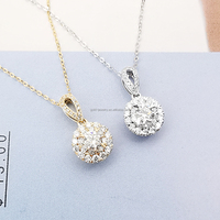 Pendentif en or massif pour femme, collier Style classique, en or véritable, diamant massif, 18K, vente en gros, bijoux chinois, x1418kt