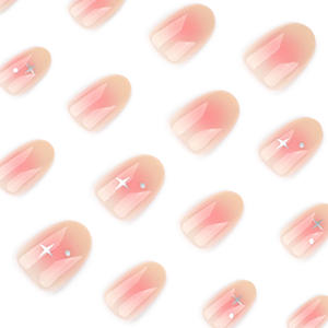 Nuevo Diseño de <span class=keywords><strong>Uñas</strong></span> 2025, Set de Decoración de Manicura Económico, Decoración de Cristal, Puntos, Degradado <span class=keywords><strong>Rosa</strong></span>, <span class=keywords><strong>Uñas</strong></span> Postizas Bonitas, 24 Piezas <span class=keywords><strong>para</strong></span> Chicas - Product Image 2