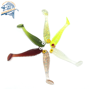Fábrica al por mayor Luya Bait Live Luminous T-Tail Maid Fish Lure 55mm 75mm PVC para River Lake Fishing Bulk Soft Fishy Flavor - Product Image 2